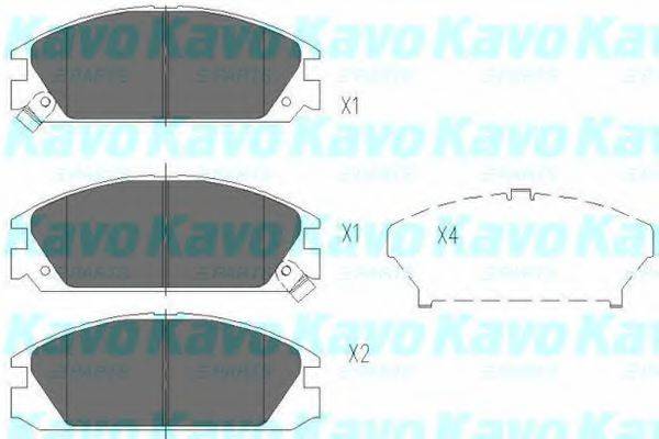 Комплект тормозных колодок, дисковый тормоз KBP-2020 KAVO PARTS