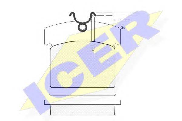 Комплект тормозных колодок 140541 ICER