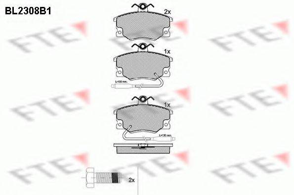 Комплект тормозных колодок, дисковый тормоз BL2308B1 FTE