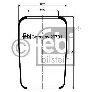 Баллон пневматической рессоры 20701 FEBI