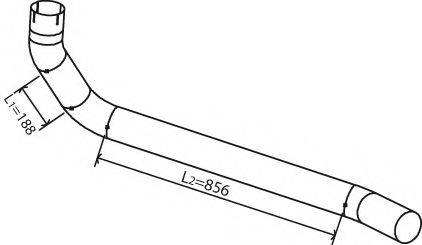 Труба выхлопного газа 29166 DINEX
