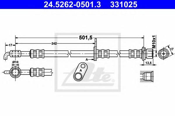 Тормозной шланг T 11 014 BREMBO