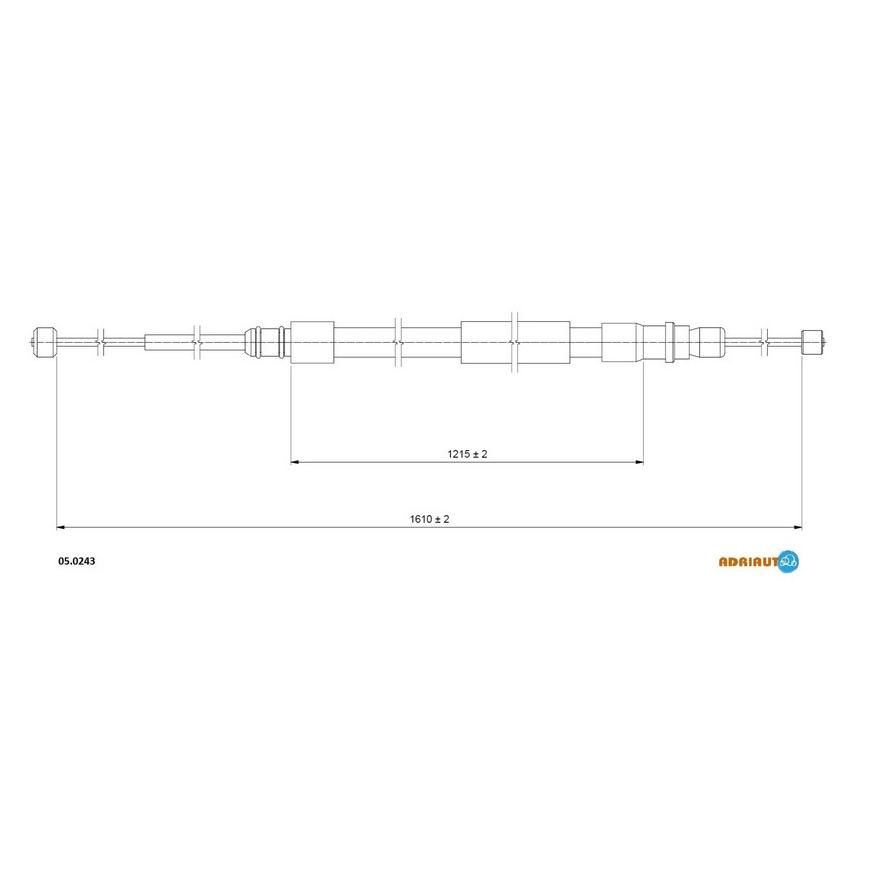 Тросик стояночного тормоза Adriauto 05.0243 ADRIAUTO