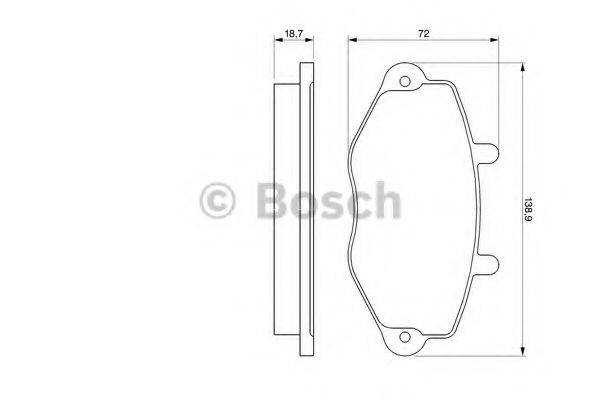 Комплект тормозных колодок 0 986 460 962 BOSCH