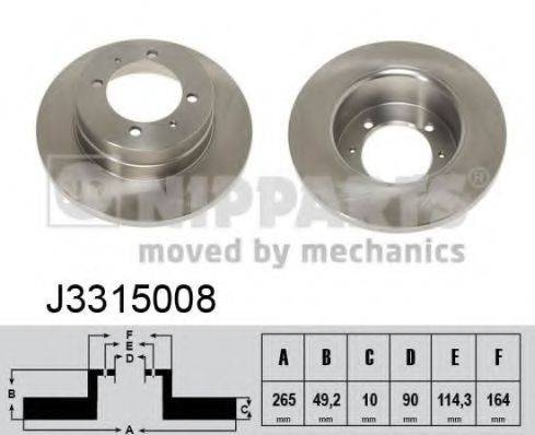 Тормозной диск J3315008 NIPPARTS