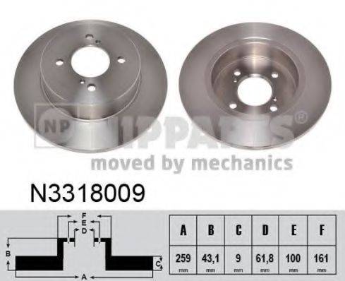 Тормозной диск N3318009 NIPPARTS