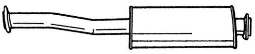 Средний глушитель выхлопных газов