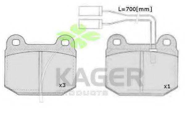 Комплект тормозных колодок 35-0325 KAGER