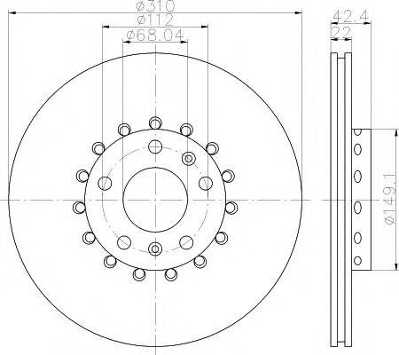 Тормозной диск 8DD 355 113-341 HELLA PAGID