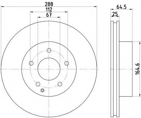 Тормозной диск 8DD 355 113-851 HELLA PAGID