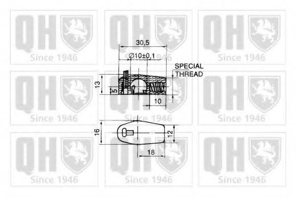 Газовая пружина, крышка багажник QTS128052 QUINTON HAZELL