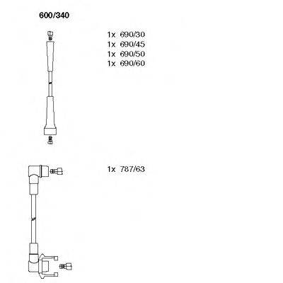 Комплект проводов зажигания 600/340 BREMI