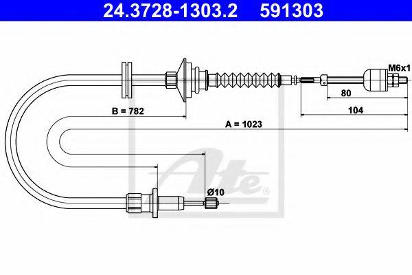 Трос, управление сцеплением QCC1846 QUINTON HAZELL