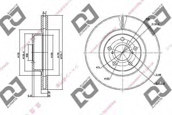 Тормозной диск BD1070 DJ PARTS