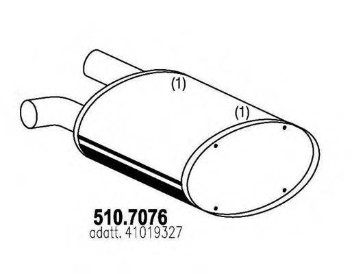 Средний / конечный глушитель ОГ 510.7076 ASSO