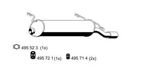 Глушитель выхлопных газов конечный 501026 ERNST