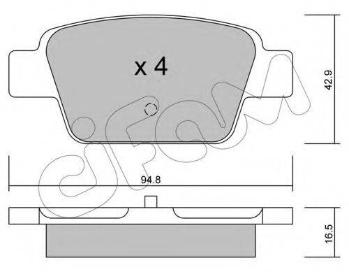 Комплект тормозных колодок, дисковый тормоз 822-323-0 CIFAM