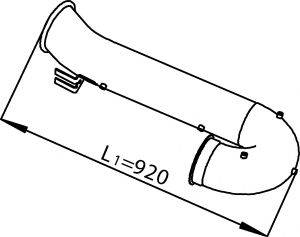 Труба выхлопного газа 21741 DINEX