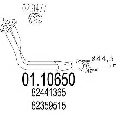 Труба выхлопного газа 01.10650 MTS