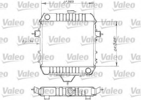 Радиатор, охлаждение двигателя 819203 VALEO