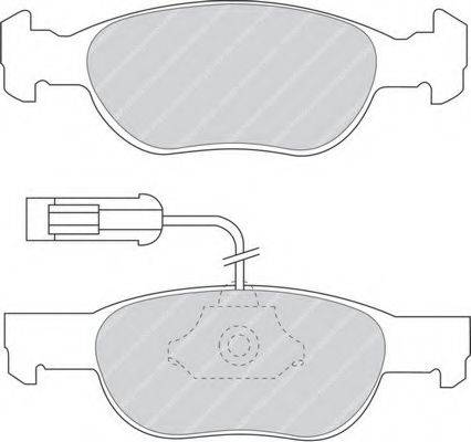 Комплект тормозных колодок, дисковый тормоз FDB1040 FERODO