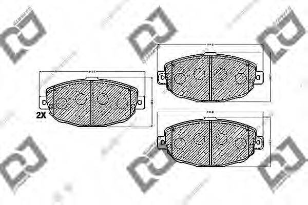 Комплект тормозных колодок, дисковый тормоз BP1406 DJ PARTS