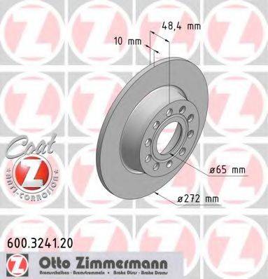 Тормозной диск задний 600.3241.20 ZIMMERMANN