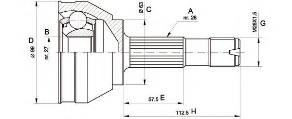 Шарнирный комплект, приводной вал CVJ5018.10 OPEN PARTS