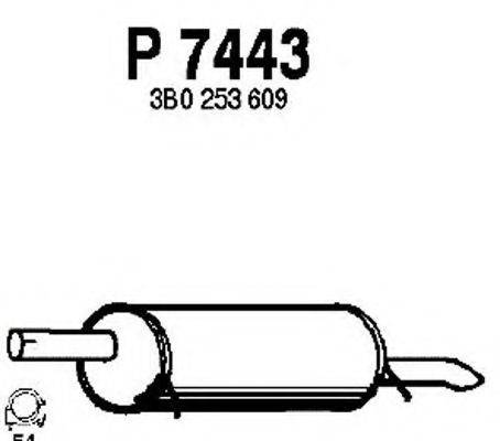 Глушитель выхлопных газов конечный P7443 FENNO