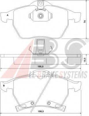 Комплект тормозных колодок P 59 029 A.B.S.