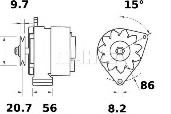 Генератор MG 410 MAHLE ORIGINAL