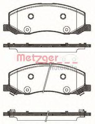 Комплект тормозных колодок 1386.02 METZGER