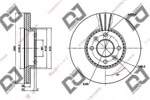 Тормозной диск BD1193 DJ PARTS