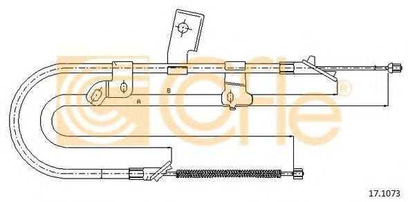 Трос, стояночная тормозная система 17.1073 COFLE