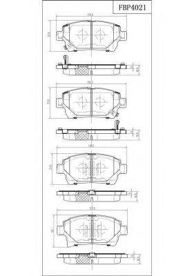 Комплект тормозных колодок, дисковый тормоз FBP4021 FI.BA