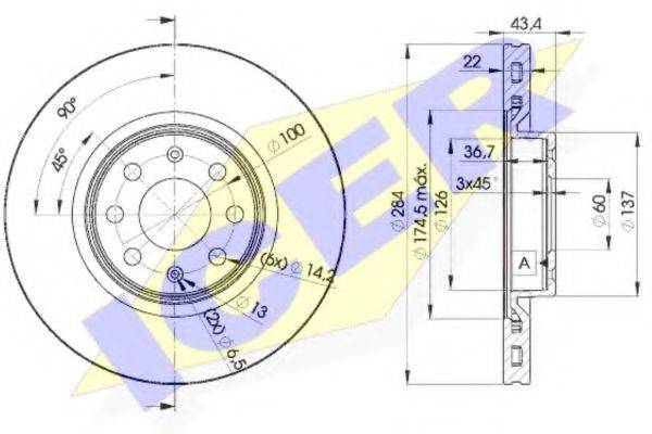 Тормозной диск 78BD0922-2 ICER