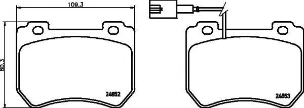 Комплект тормозных колодок, дисковый тормоз MDB3037 MINTEX