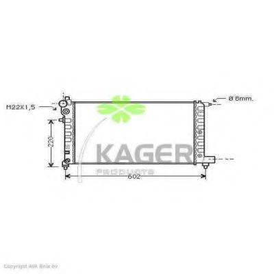 Радиатор, охлаждение двигателя 31-0832 KAGER