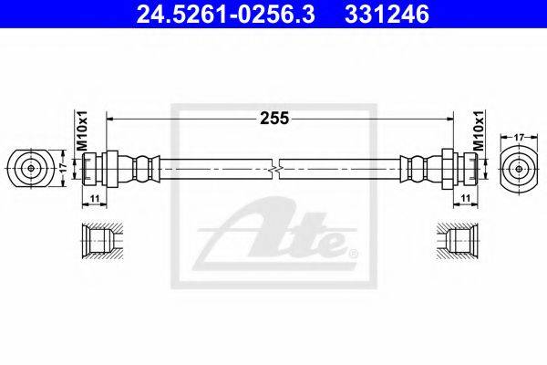 Тормозной шланг T 30 050 BREMBO