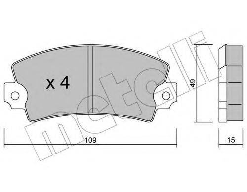 Комплект тормозных колодок, дисковый тормоз 22-0005-2 METELLI