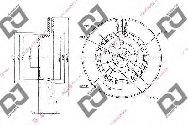 Тормозной диск BD1827 DJ PARTS