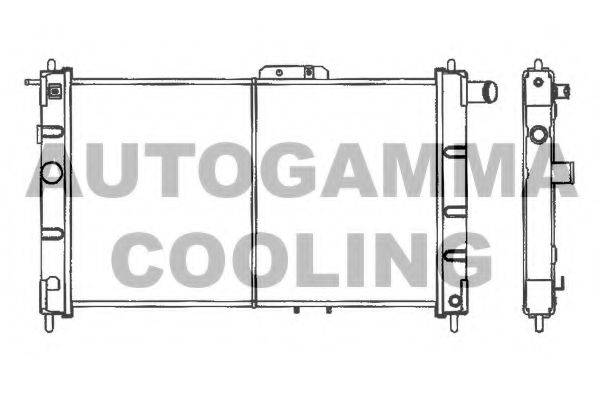 Радиатор, охлаждение двигателя 101159 AUTOGAMMA