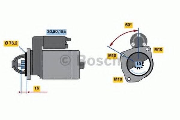 Стартер 0 986 010 390 BOSCH