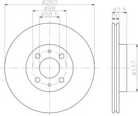 Тормозной диск MDC1784 MINTEX