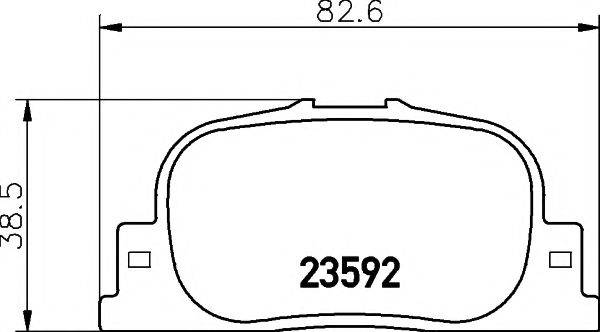 23592/15,0мм Тормозные колодки PAGID T1308 PAGID