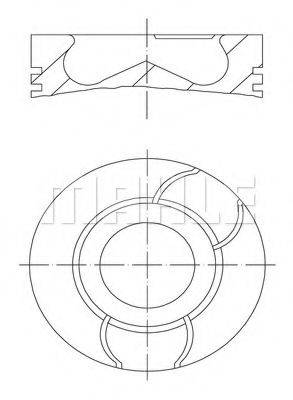 Поршень 681 02 02 MAHLE ORIGINAL