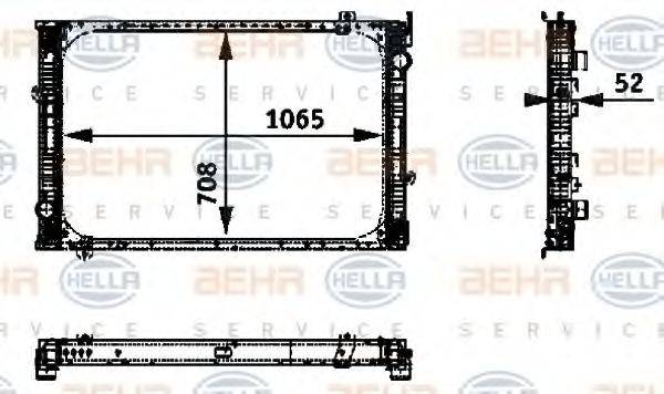 Радиатор, охлаждение двигателя 8MK 376 722-351 HELLA