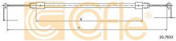 Трос, стояночная тормозная система 10.7633 COFLE
