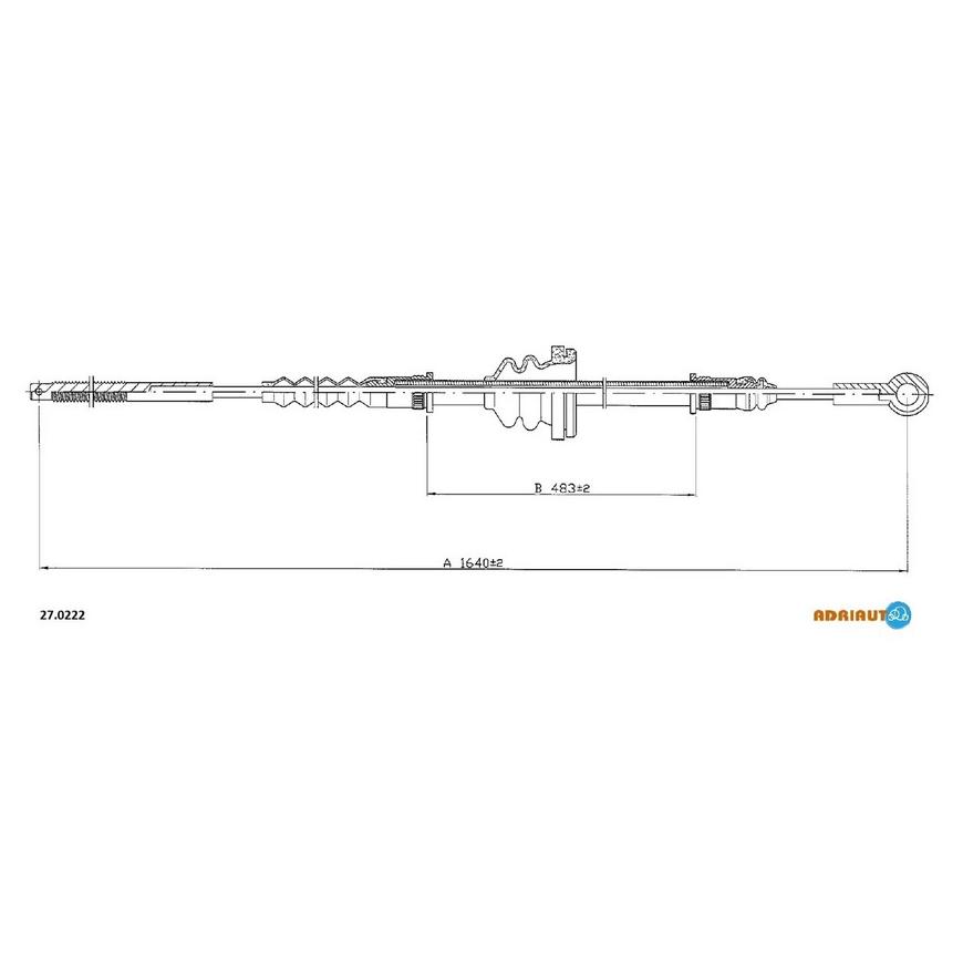 Трос стояночного тормоза 27.0222 ADRIAUTO