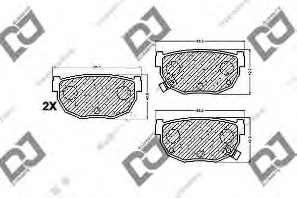 Комплект тормозных колодок BP1474 DJ PARTS